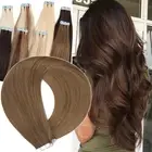 200G Invisible Tape In Real Remy Human Hair Extensions Skin Weft Thick Highlight