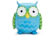 Burton Burton Whooo's Hootie Cutie Owl Shaped Baby Piggy Money Coin Bank Blue Green