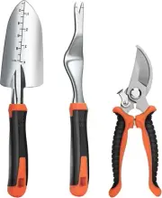 Garden Tools Set 3Pcs Heavy Duty Hand Shovel/Trowel Manual Weeder Sharp Pruning