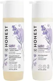 The Honest Company Silicone-Free Conditioner & 2-in-1 Cleansing Shampoo + Bod...