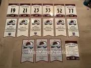 3 SIZES - Colorado Avalanche Stanley Cup and Retired # Banner Decal Set Avs 2022