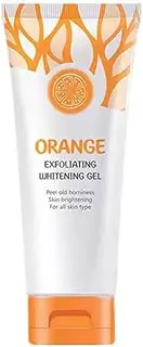 Orange Exfoliating Gel, Exfoliating Whitening Gel, Orange Exfoliating Whitening Gel Scrub, Facial Complexion Brightening Gel, Body Whitening Scrub.