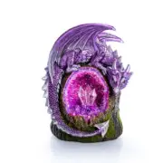 Magical Purple Dragon Crystal Tree LED Backflow Incense Burner