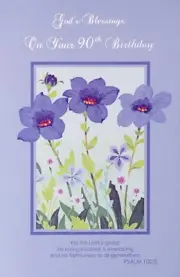 Religious 90TH BIRTHDAY Card FOR 90 YEAR OLD, Psalm 100:5 — Popular Greetings +✉