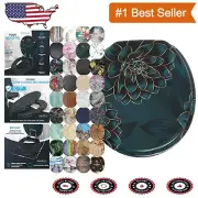 Vibrant Four-Sided Printed Soft Close Toilet Seat - Durable and Comfortable