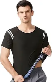 Sauna Suit Men - Sauna Shirt Compression Shapewears Top | Large Compression Shapewears Top Enhancing Sweat Body Shaper for Cardio, Exercise & Male