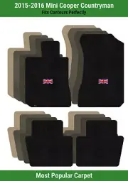 Lloyd Ultimat Front & Rear Mats for '15-16 Mini Cooper Countryman w/British Flag (for: Mini)