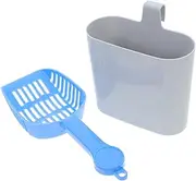 Abaodam 2Pcs Cat Litter Scoop with Holder Heavy Duty Plastic Shovel for Easy Cleaning Long Handle for Efficient Sifting of Clumping Cat Litter
