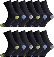 [Socksmad] Mens Work Socks 12 Pack - Mens Thick Socks - Warm Work Socks Multipack - Winter Socks for Men Boot