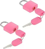 CANIGHT 2pcs Mini Brass Padlock with Key Durable Security Lock for Locker Suitcase Jewelry Box Travel Lightweight Theft Design Easy to Carry for Luggage and Small Items