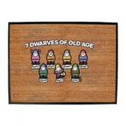 7 Dwarves Of Old Age - Funny Novelty Doormat Man Cave Floor mat