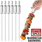 Kebab Skewers Stainless Steel BBQ Skewers Pork Beef Flat Needle Barbecue Tools
