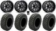 Fuel Lethal Black 15" Wheels 30" Crawler XR Tires Honda Pioneer 1000 / Talon