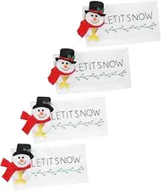 HOOTNEE Snowman Christmas Handle Covers Set 4 Pieces Kitchen Appliance Covers Soft Comfortable Easy to Clean
