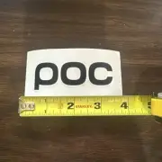 POC Sports STICKER Decal DIE CUT NEW Snowboard Ski Helmet Goggles Black Aprx 4”