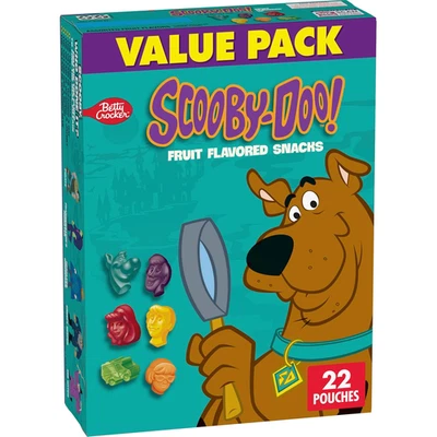 Scooby-Doo Fruit Flavored Snacks, Gluten Free, Kids Snacks, Value Pack, 22 Ct, 1