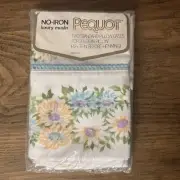 Vintage PEQUOT Set Standard Pillowcases No-Iron Luxury Muslin Floral Daisies