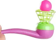 Ball Blowing Toy, Blow Pipe Ball Toy Blowing Games, Balancing Blowing Game, Random Color, Funny Holiday Supplies for Children Boys Girls