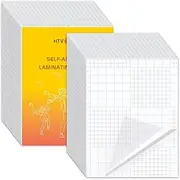 HTVRONT Self-Adhesive Laminating Sheets-50 Sheets 9 X 12 Inches Self Sheets, No Machine Needed Clear SG-KDY-0034-US