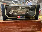 Burago 1/18 Porsche 356 B Cabriolet (1961) 3031 Die-Cast Diamond Edition Chrome