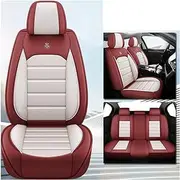 QIOZO Compatible with Car Seat Covers Universal Full Set Accessories for Suzuki swift hybrida Auto Parts/Waterproof/Red Standard Edition