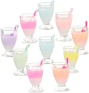 [DIYEAH] Resin Ribbed Glassware Charms for Keychain Making Crafts Drinking Cup Charm Cups Plastic