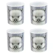 4PK LMD Dots By Donna Walter The Wombat Glass Candle 45hr Burn Time Decor Grey