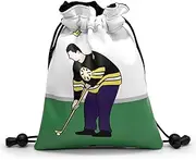 Montela Golf Valuables Pouch,Golf Pouch Bag with Drawstrings Golf Tee Bag Pouch Leather Golf Tee Pouch Golf Ball Bag for Men Women