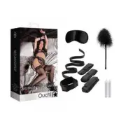 8 Pieces Set Ouch Bed Bindings Restraint Kit Black