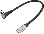 USB C Extension Cable, 90 Degree Right Angle USB C 3.1 Male to Female Extender Cord for Steam Deck, PD100W Fast Charging, 10Gbps 4K at 60Hz HD USB C Charging Cable for Steam Deck
