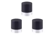 3PK Bartender Twist-Lock Champagne Bottle Resealer Saver Cap Stopper Silver