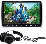 Elinz 10.1" TFT Active Headrest Car DVD Player HD 1080P Digital Screen USB SD 9" IR Headphone, Car Charger High Screen Resolution 1024x600, IR FM Transmitter, Secondhand Signal