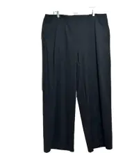 Old Navy Go Dry Ankle Pants Power Soft Pull On High Rise Wide Leg Black XXL