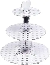 CIYODO 1 PC Elegant Double Layer Cake Display Rack Decorative Fruit Snack Holder for Parties Afternoon Tea and Events Non Slip Base Sturdy Design with Glossy Finish