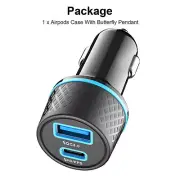 For iPhone 12 13 Pro Samsung USB PD Type-C Car Charger 42W Fast Charge Adapter