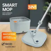Spin Mop with Bucket Set with 4 Replaceable Mop Pads Home Cleaning Wet Dry Mop