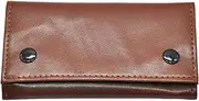 SacJkt Leather Tobacco Bag, Waterproof Portable Tobacco Pouch with Compartments, 3 Layers Classic Tobacco Bag for Tobacco, Filter (Black, 133 x 77 mm), Brown