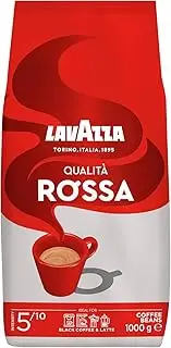 [Lavazza] Qualità Rossa, 1 Kg, Coffee Beans, Ideal for Espresso Coffee Machines, with Aromatic Notes of Chocolate and Dried Fruit, Arabica and Robusta, Intensity 5/10, Medium Roasting