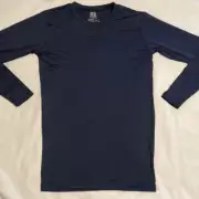 Russell Athletic ~ Boys Med Dri-Power Navy Blue Compression Long Sleeve Shirt