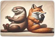 Cheerful Otter Fox Brown Waterproof Bed Pads Washable, Waterproof Pads Washable, Mattress Pads for Incontinence