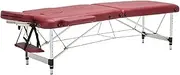 Portable Folding Salon Furniture for Tattoos, SPA, Leather, Metal, Beauty, Massage, Table with Bag, U-Shaped Headrest, Portable Facial Massage Bed for Patio