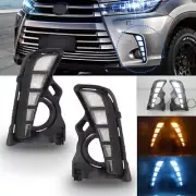 LED DRL Daytime Running Light/Front Fog Lights For Toyota Highlander 2018 2019 (for: Toyota)