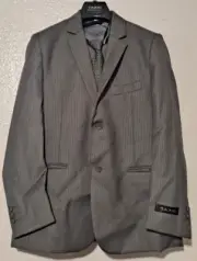 TAZIO Suit Boys GRAY 4-PIECE Set Jacket Vest Pants Tie Size 14 NEW