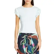 Ted Baker London Blere Floral Applique Tee, Size 2
