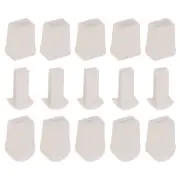 25Pcs Plastic Flat Bell End Stoppers, Cord Ends Lock with Lid, Light Grey