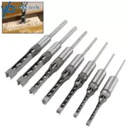 Square Hole Drill 7× Woodworking Square Hole Tenon High Speed Steel Chisel Bit