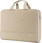 [DOMISO] 17 inch Laptop Sleeve Case,Waterproof Laptop Bag with Handle,Shockproof Protective Notebook PC Case Compatible with Lenovo/HP/Acer/Chromebook/MSI/Dell,Beige
