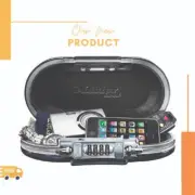 Portable Small Lock Box 5900D Combination Lock PersonalTravel Safe9-17/32in Wide