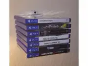 Sony PlayStation 5 Game Wall Stand Rack, Holds 8 PS5 PS4 Xbox Cases, DVD, BluRay