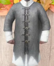 Flat Riveted Washer Shirt Chain mail Shirt Half Sleeve Oiled Mild Steel Armor